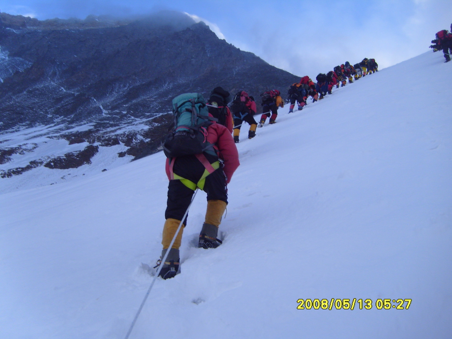 Climbing on Lhotse Face 